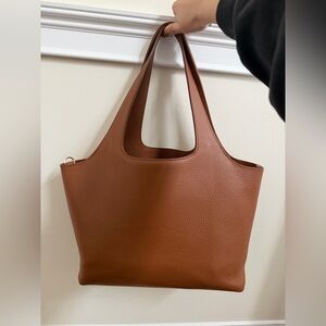 Cuyana Tan Leather Tote Bag